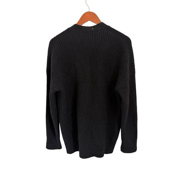 Reformation 100% Yak Wool Black Knit Button-Front Cardigan Sweater S - Picture 7 of 9